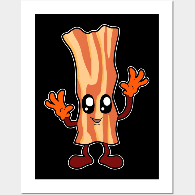 Kawaii Bacon Wall Art by Modern Medieval Design